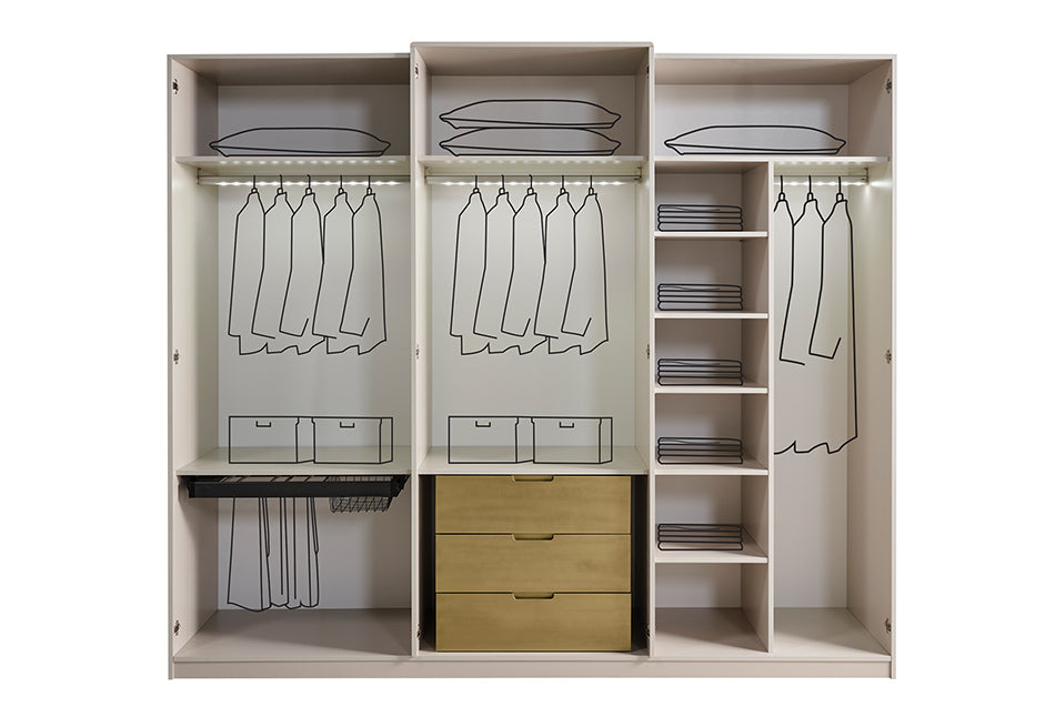 Berlin 6 Türig kleiderschrank