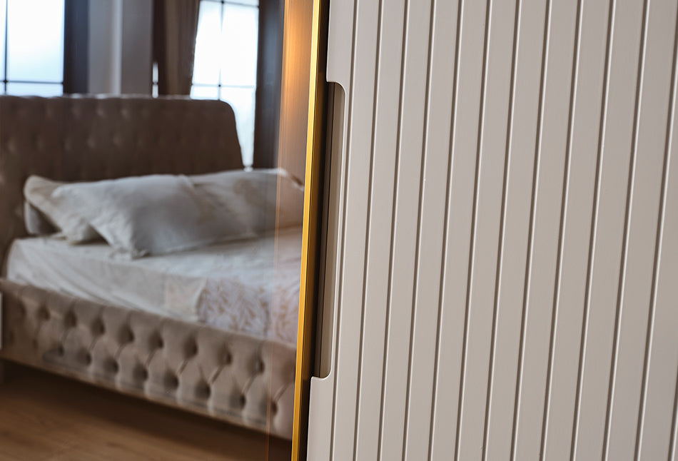 Tesla ecru 6 türig kleiderschrank