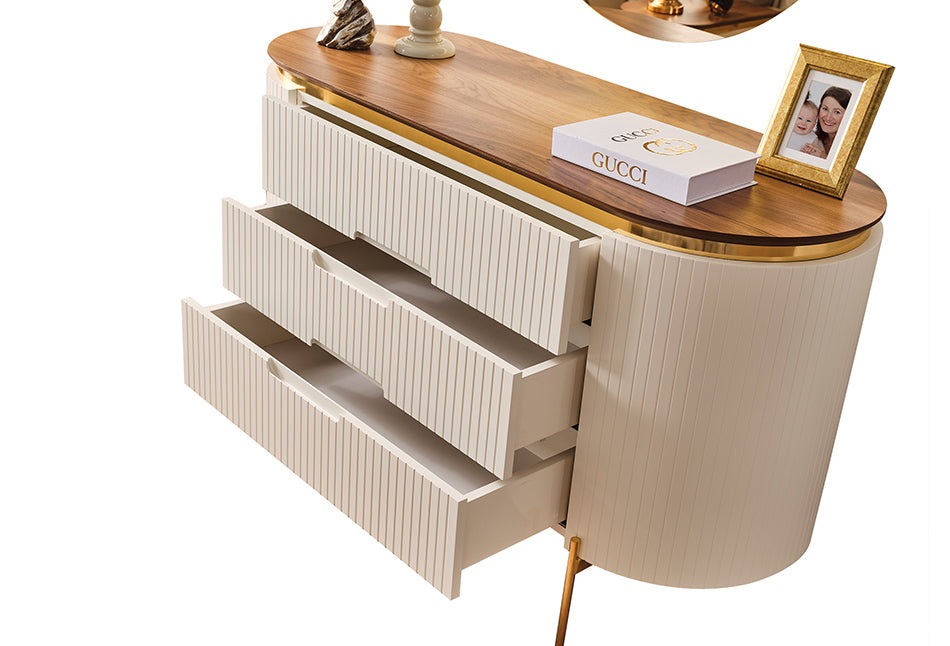 Tesla ecru schminktisch