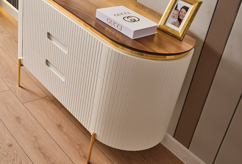 Tesla ecru schminktisch