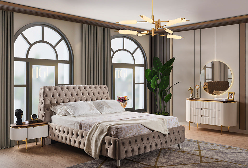 Tesla ecru schminktisch